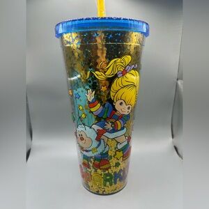 Rainbow Brite & Twink 1980s Style SPARKLE Gold Glitter 32oz Tumbler Set NEW